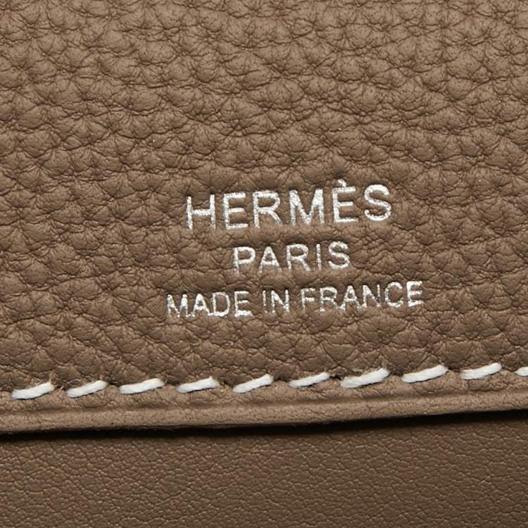 Pre Owned Hermès Etoupe Togo Leather Sac A Depeches 21 Bag