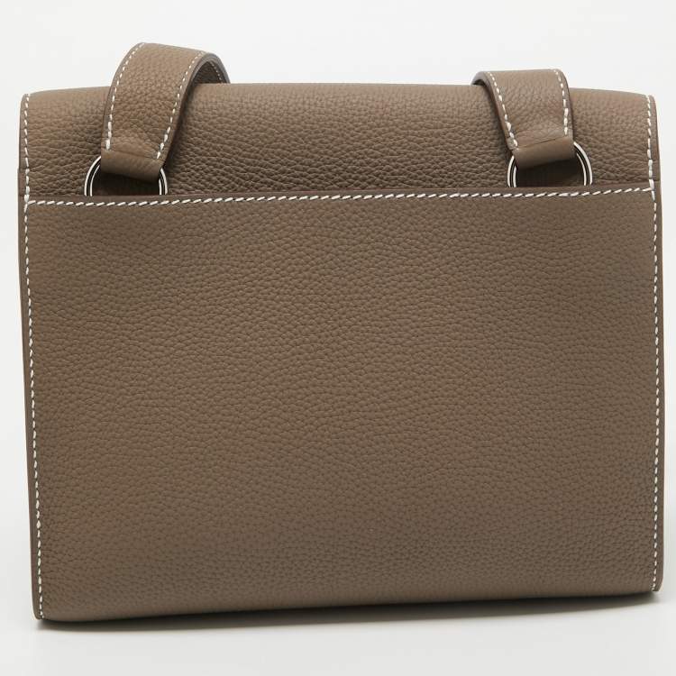 Pre Owned Hermès Etoupe Togo Leather Sac A Depeches 21 Bag