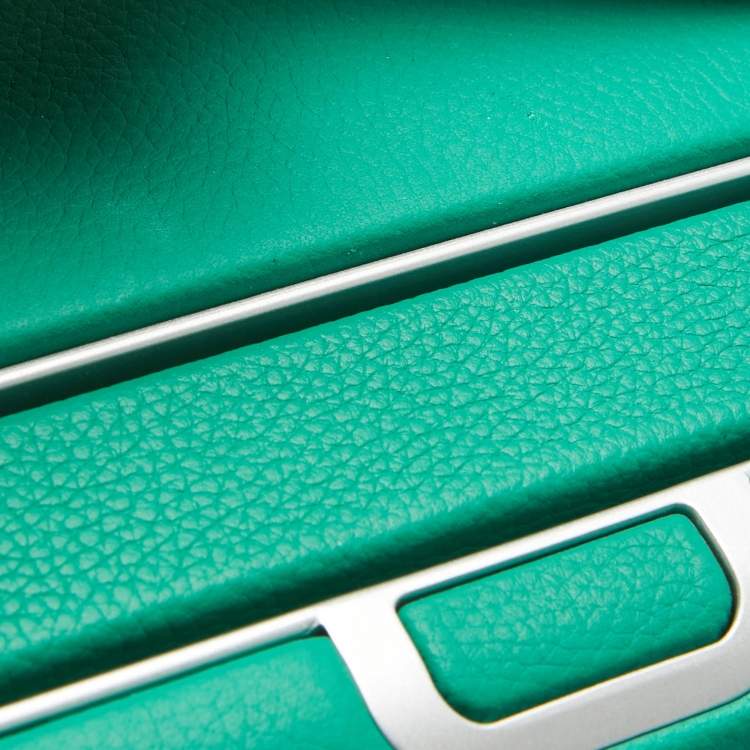 Pre Owned Hermes Vert Vertigo/Ecru Taurillon Regate and Toile H Canvas R.M.S. Trolley Luggage