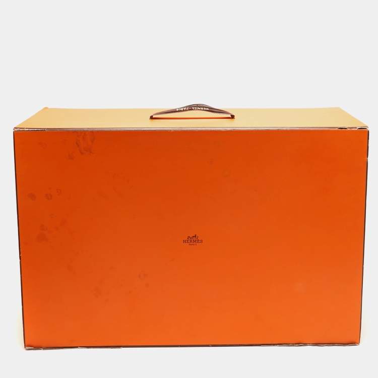 Pre Owned Hermes Vert Vertigo/Ecru Taurillon Regate and Toile H Canvas R.M.S. Trolley Luggage