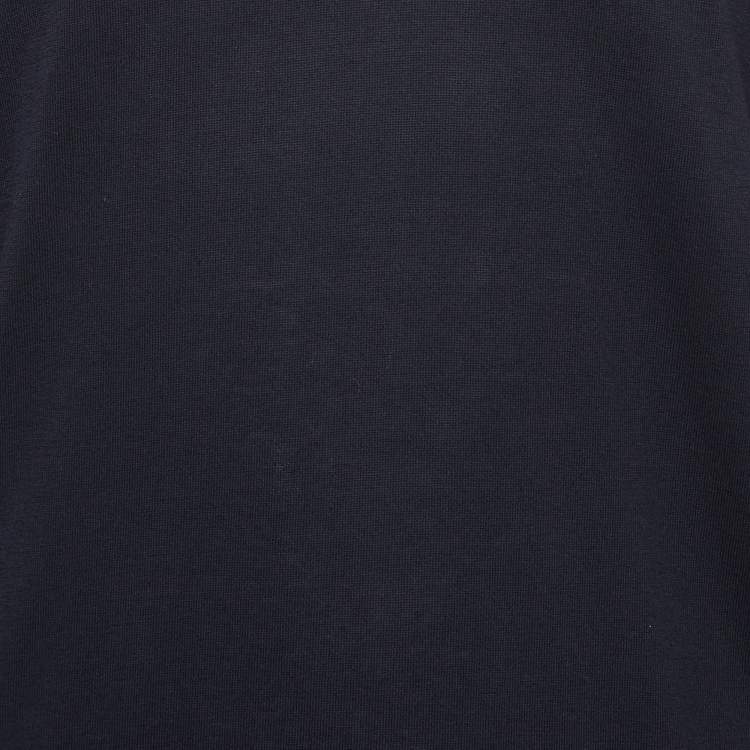 Pre Owned Hermes Navy Blue Cotton Knit Superpose Pullover L