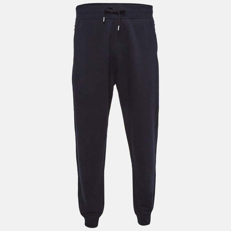 Pre Owned Hermes Black Cotton Jogger Pants L