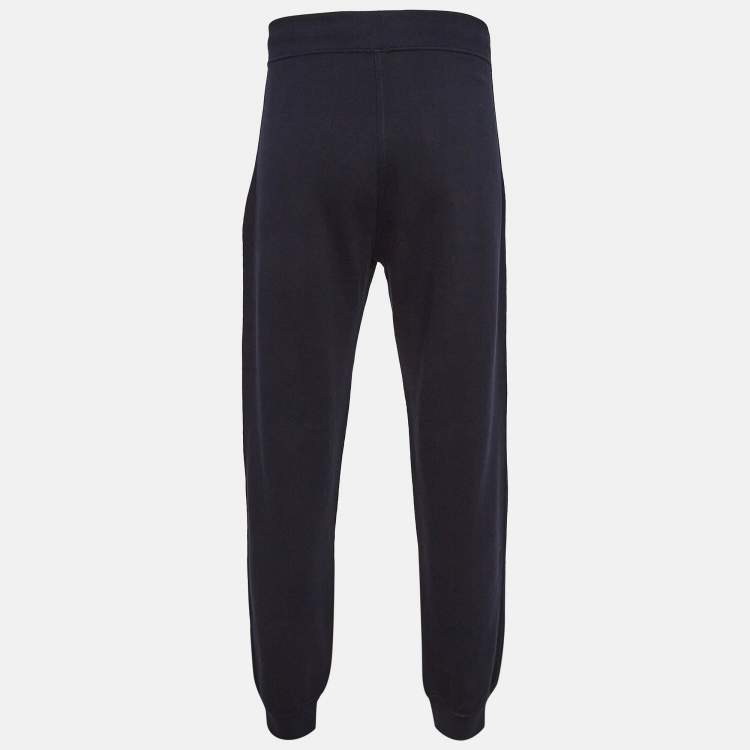 Pre Owned Hermes Black Cotton Jogger Pants L
