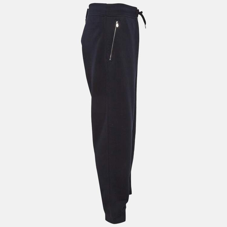Pre Owned Hermes Black Cotton Jogger Pants L