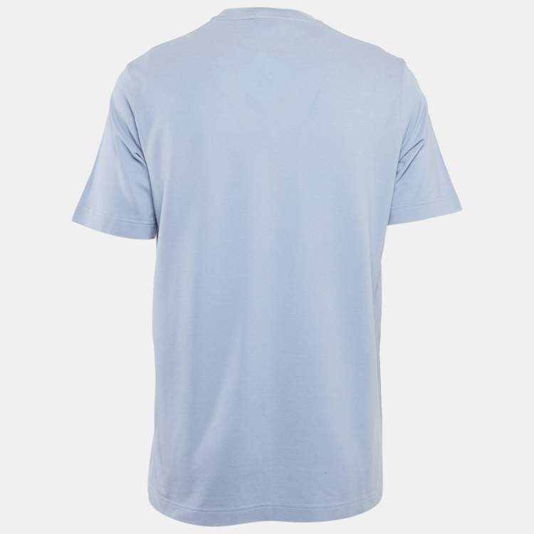 Pre Owned Hermès Lilac Cotton Pique Crew Neck T-Shirt L