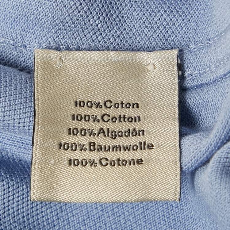 Pre Owned Hermès Lilac Cotton Pique Crew Neck T-Shirt L