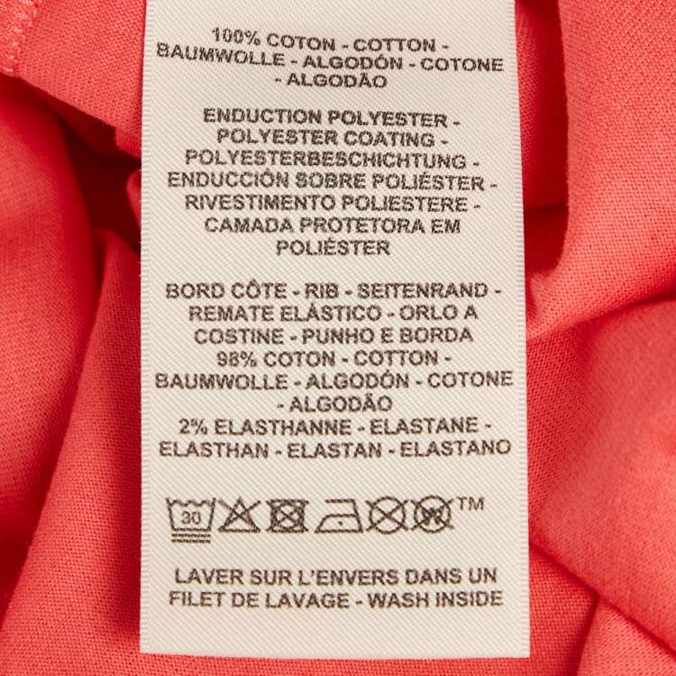 Pre Owned Hermès Pink Printed Cotton Crew Neck T-Shirt XS