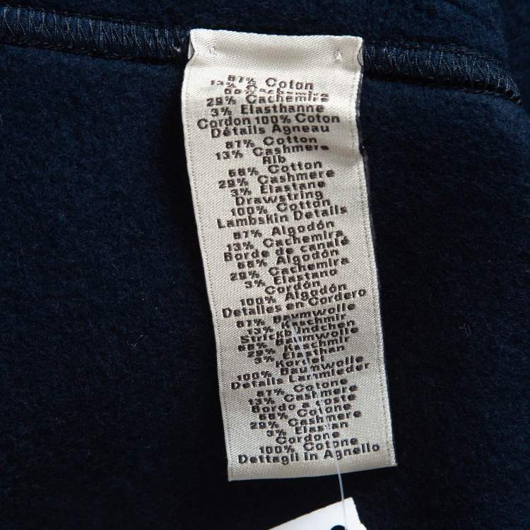 Pre Owned Hermes Navy Blue Cotton Drawstring Joggers XXL