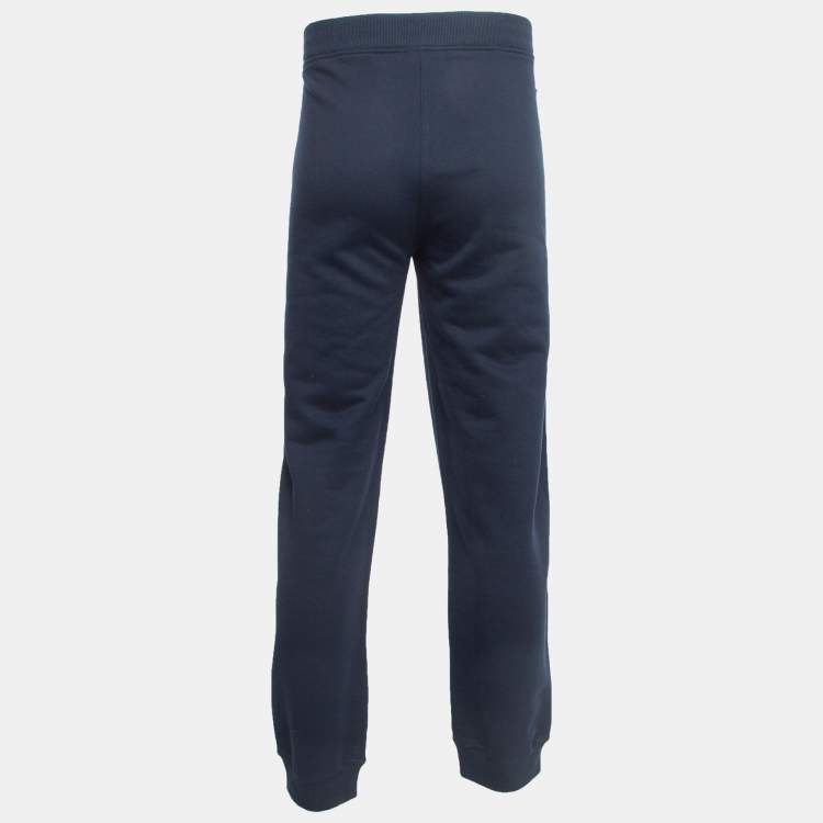Pre Owned Hermes Navy Blue Cotton Drawstring Joggers XXL
