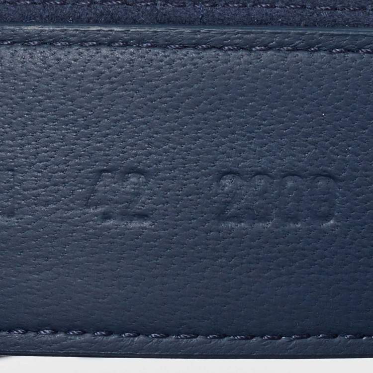 Pre Owned Hermes Navy Blue Nubuck Leather Chypre Sandals Size 42