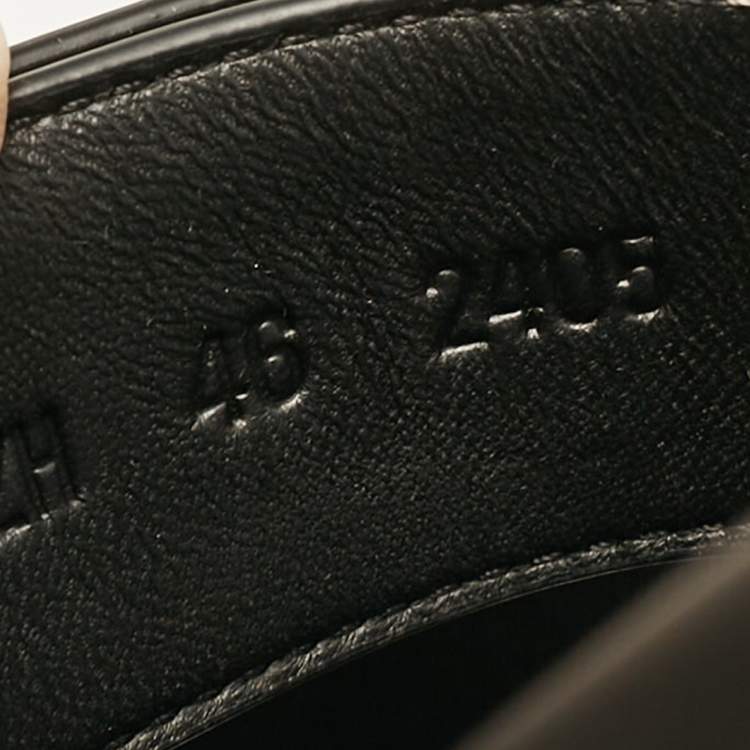 Pre Owned Hermes Black Leather Chypre Sandals Size 46