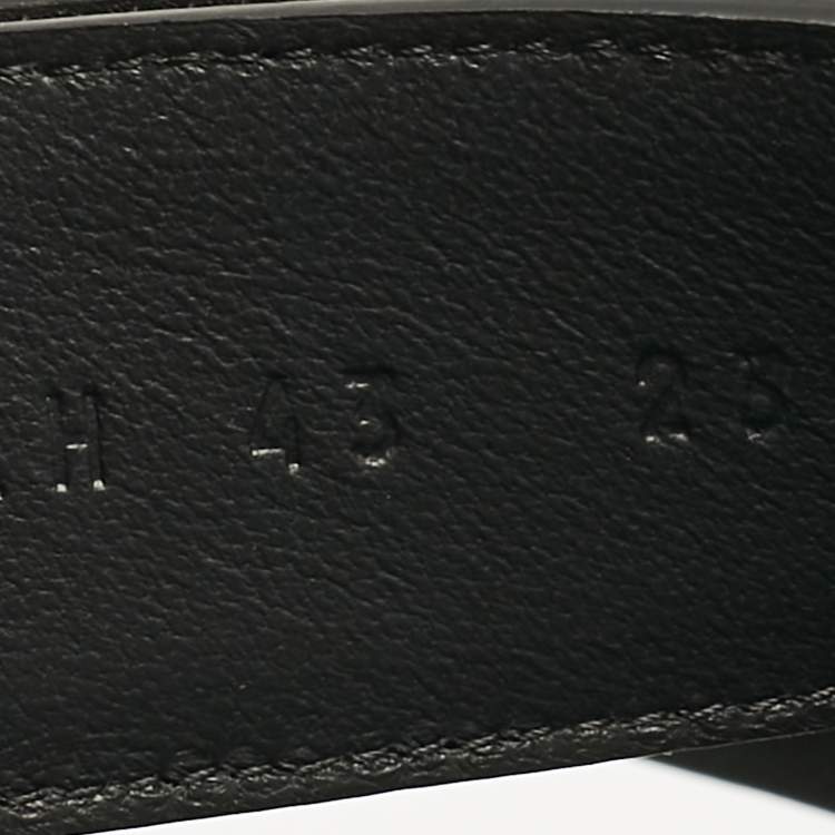 Pre Owned Hermès Black Leather Chypre Sandals Size 43