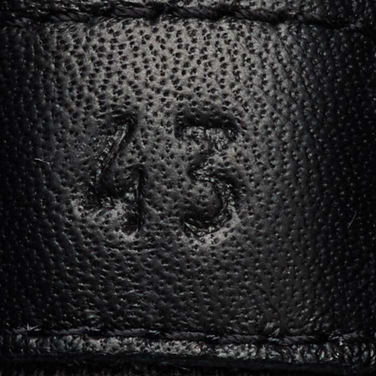 Pre Owned Hermes Navy Blue/Black Denim and Leather Envy Low Top Sneakers Size 43