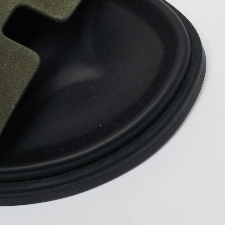 مملوكة مسبقًا Hermes Chypre Size 42 Dark Olive Green Slide Sandals