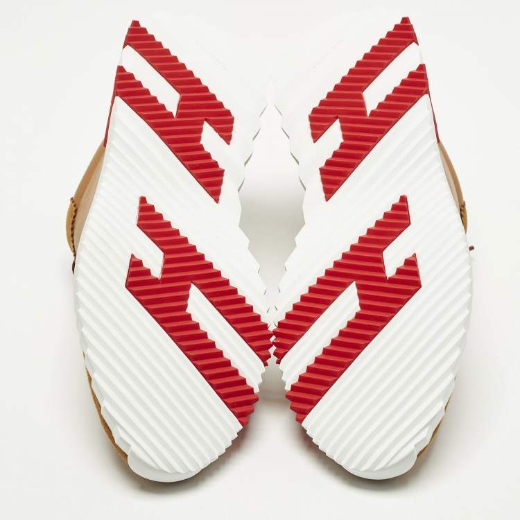 مملوكة مسبقًا Hermes Bouncing Size 42 Brown Leather and Suede Low Top Sneakers