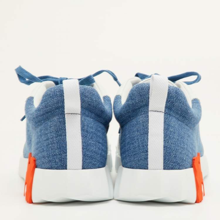 مملوكة مسبقًا Hermes Bouncing Size 42 Blue/White Denim and Leather Sneakers