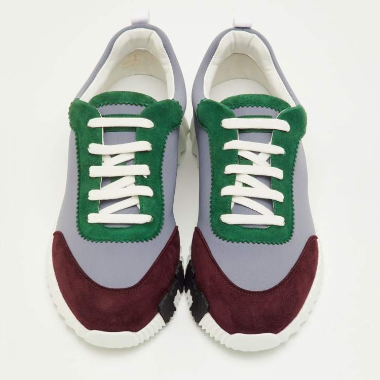 مملوكة مسبقًا Hermès Bouncing Size 42 Multicolor Neoprene and Suede Low Top Sneakers