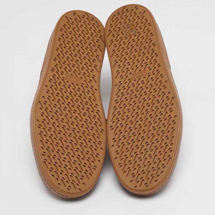 مملوكة مسبقًا Hermes Daydream Size 41.5 Brown Leather High Top Sneakers