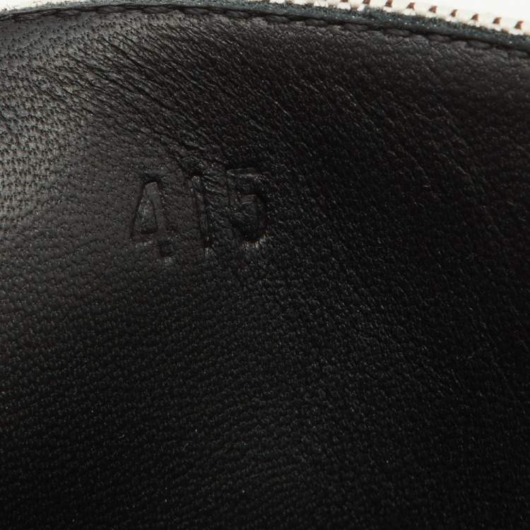 Pre Owned Hermes Grey/Black Canvas and Leather Game Sneakers Size 41.5