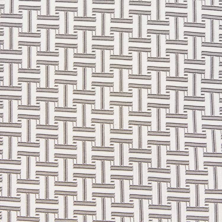 Pre Owned Hermès Monochrome Interlace Pattern Silk Tie