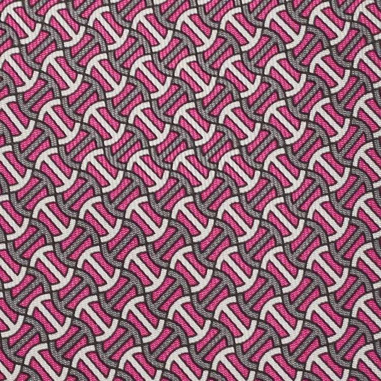 مملوكة مسبقًا Hermes Purple/Grey H Logo Print Silk Classic Tie