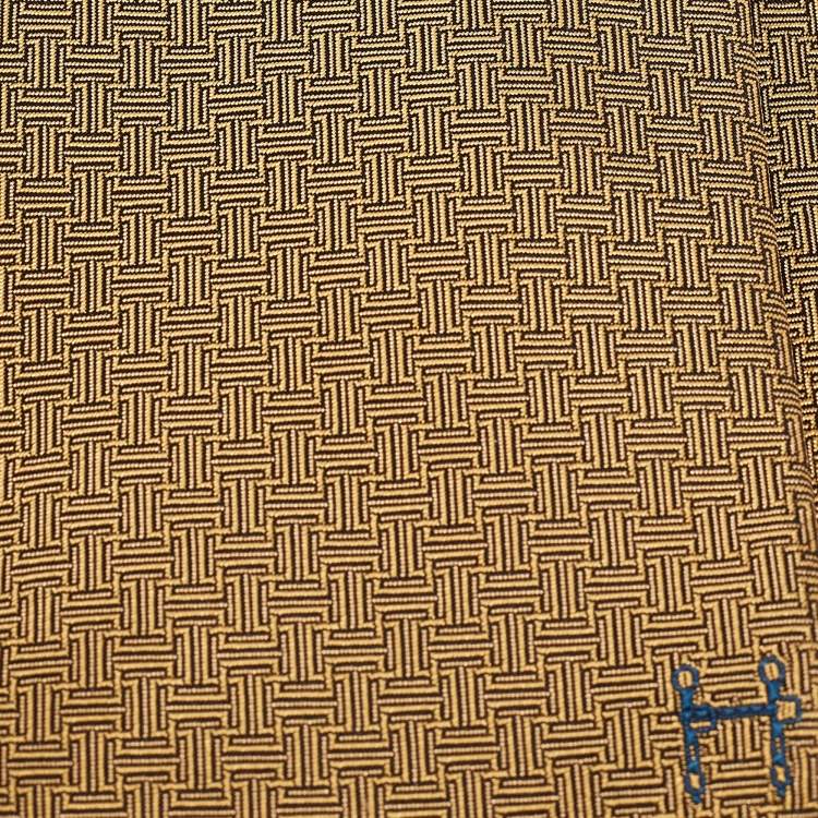 مملوكة مسبقًا Hermès Yellow Terre D'H Silk Tie
