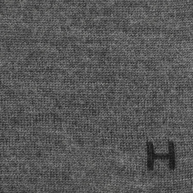 Pre Owned Hermès Black/Grey Cashmere and Silk Muffler