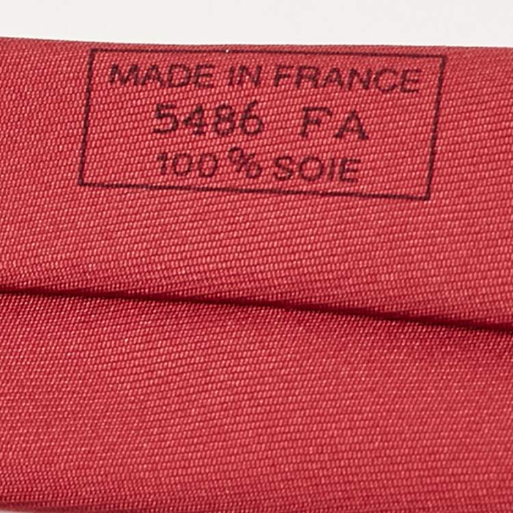 Pre Owned Hermès Red Silk Slim Tie