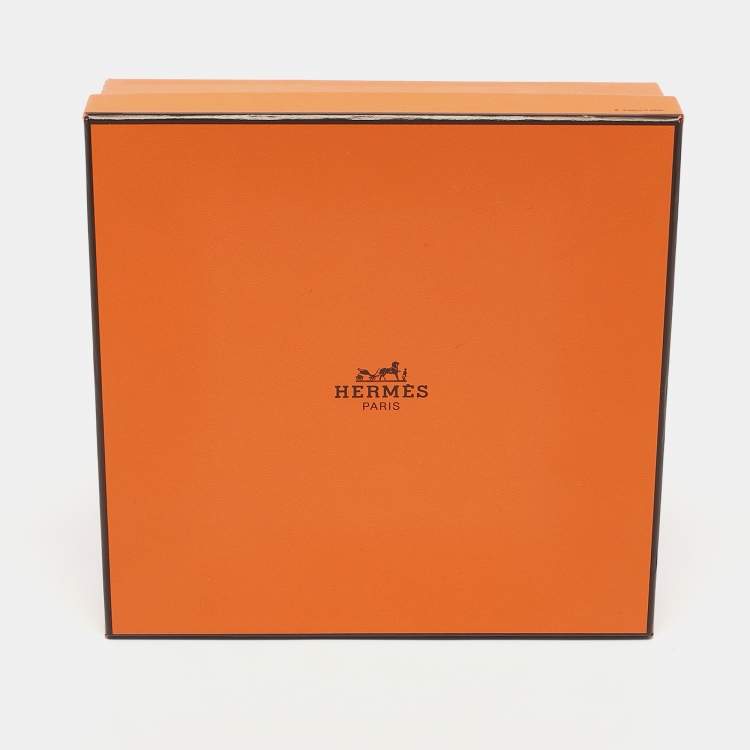 Pre Owned Hermes Bleu Jean/Noir Togo and Box Leather Enamel Quizz H Buckle Reversible Belt 90 CM