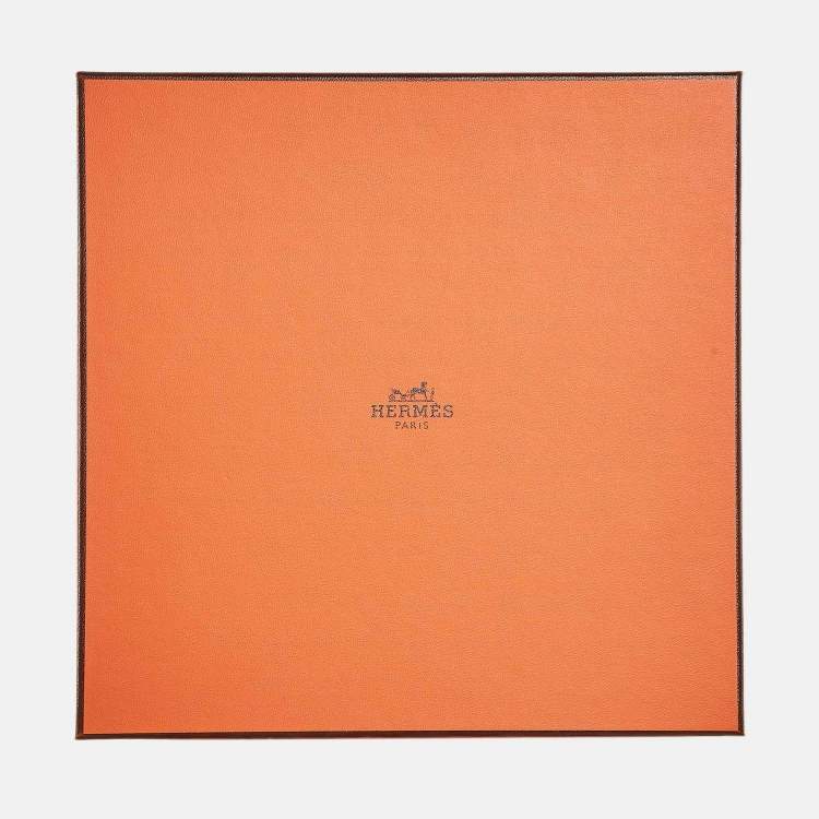 Pre Owned Hermès Bleu Silk Twill N'Oublie Pas Tes Cles Pocket Square