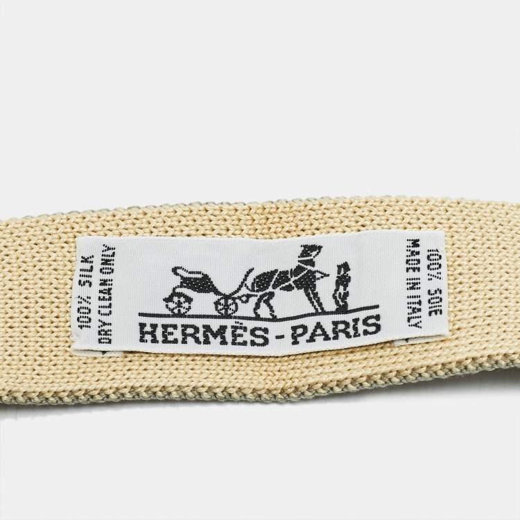 Pre Owned Hermès Green Silk Knit 4 Temps Tie