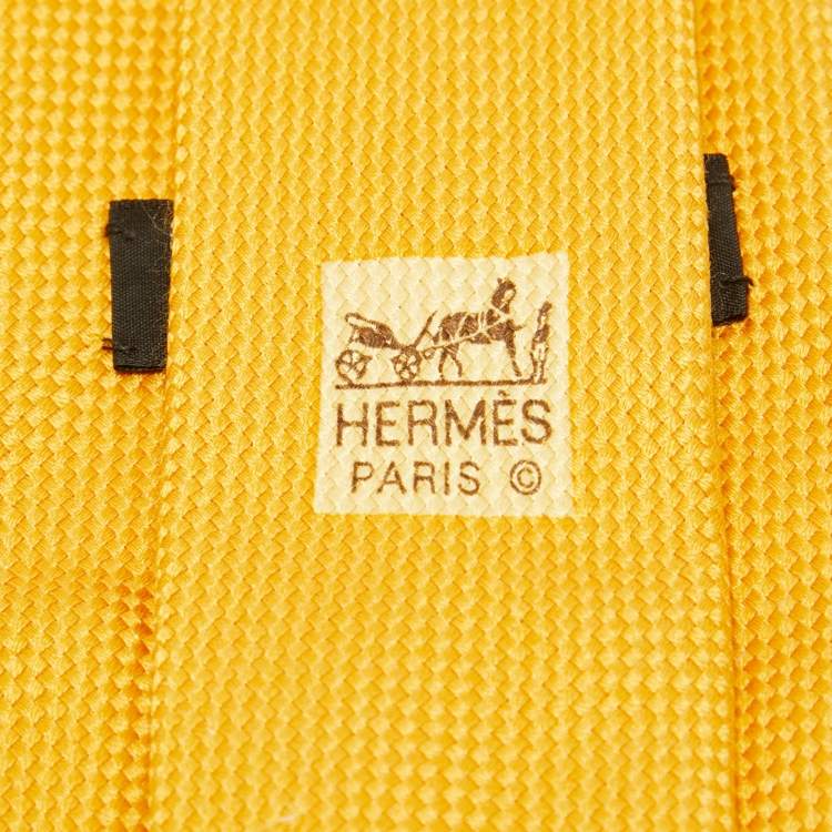 Pre Owned Hermes Yellow Saint-Honore Silk Tie
