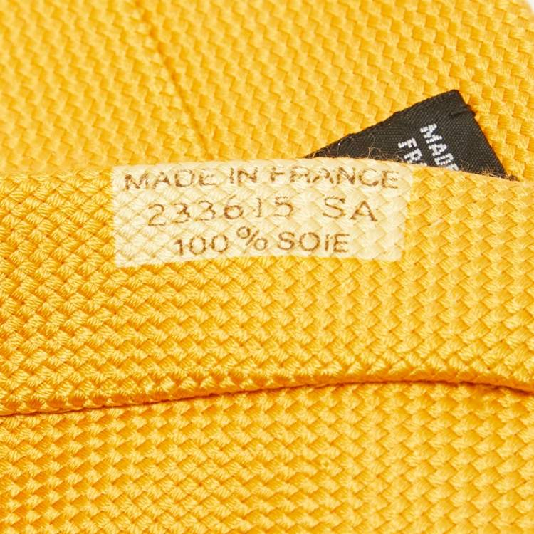 Pre Owned Hermes Yellow Saint-Honore Silk Tie