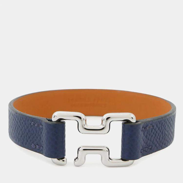 Pre Owned Hermes Tonight Navy Blue Epsom Bracelet 