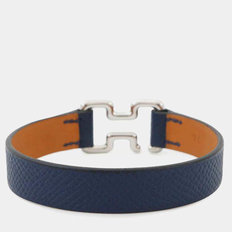 Pre Owned Hermes Tonight Navy Blue Epsom Bracelet 