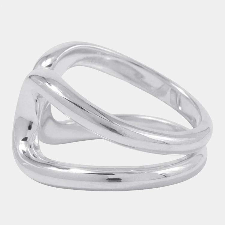 Pre Owned Hermes Lima Ring PM Silver 925 EU 55