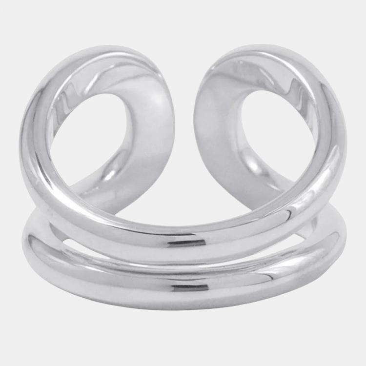 Pre Owned Hermes Lima Ring Silver 925 EU 54