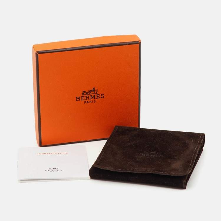 Pre Owned Hermès Clic HH Matte Enamel Palladium Plated Bracelet