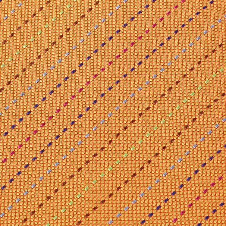 Pre Owned Hermès Yellow Patterned Silk Tie 