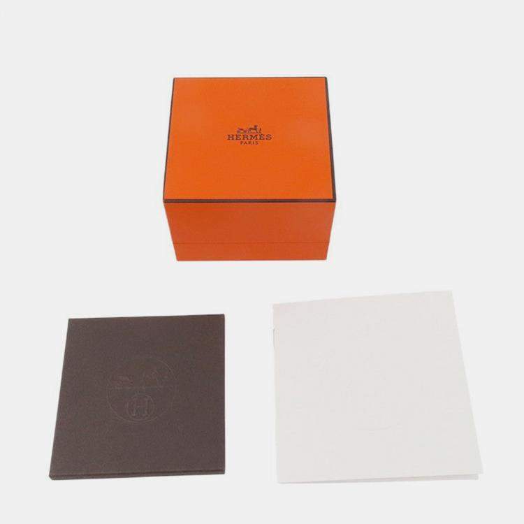 Pre Owned Hermes Crew De H Double Finger Ring Size 52/#12H125631B Sv925