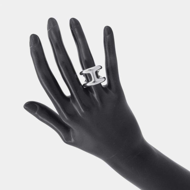 Pre Owned خاتم هيرمس أوزموز مقاس كبير / 51 / #11 فضة 925