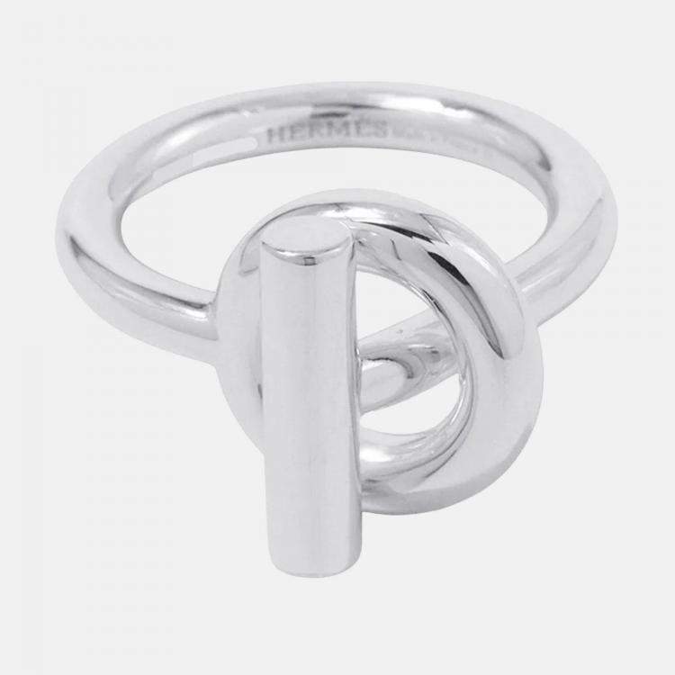 مملوكة مسبقًا خاتم هيرمس Echappeering مقاس مم/58/#18 فضة 925
