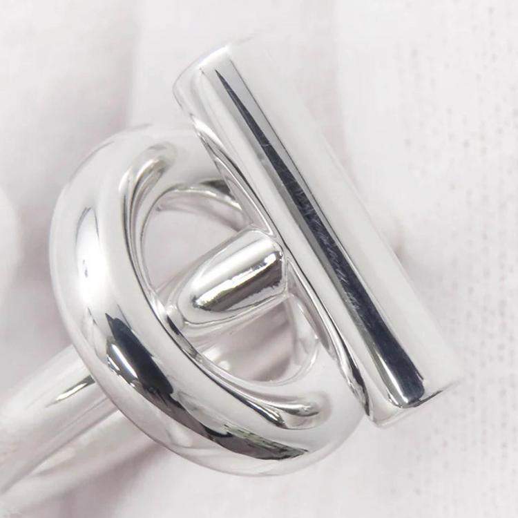 مملوكة مسبقًا خاتم هيرمس Echappeering مقاس مم/58/#18 فضة 925