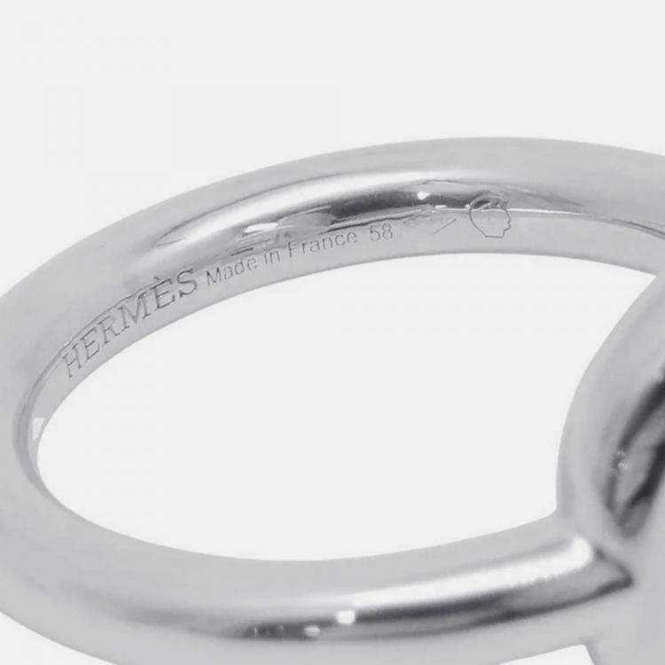 مملوكة مسبقًا خاتم هيرمس Echappeering مقاس مم/58/#18 فضة 925