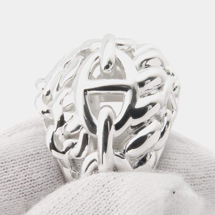 مملوكة مسبقًا Hermes Chaine D'Ancre Multi Chain Ring Size Tgm/56/#16 Sv925