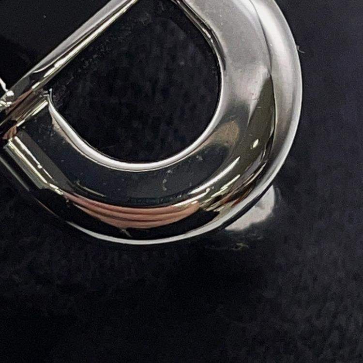 Pre Owned Hermes Mayon Ring Size T60 Black Metal Lacquer