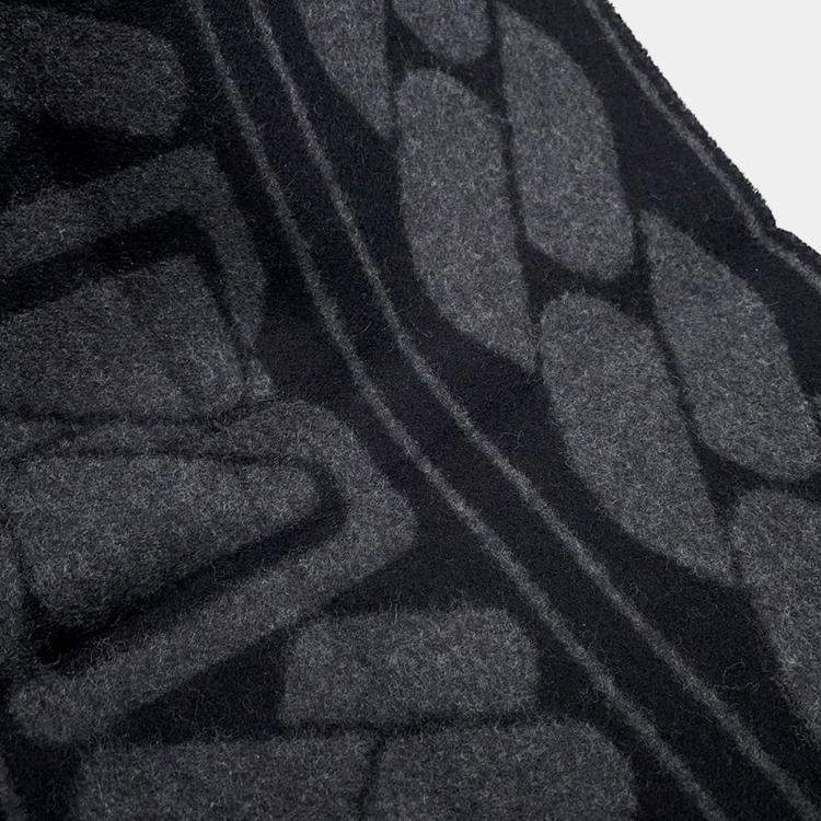 Pre Owned وشاح هيرمس كليك سي نيو أسود/أنثراسايت 05 كشمير 100%