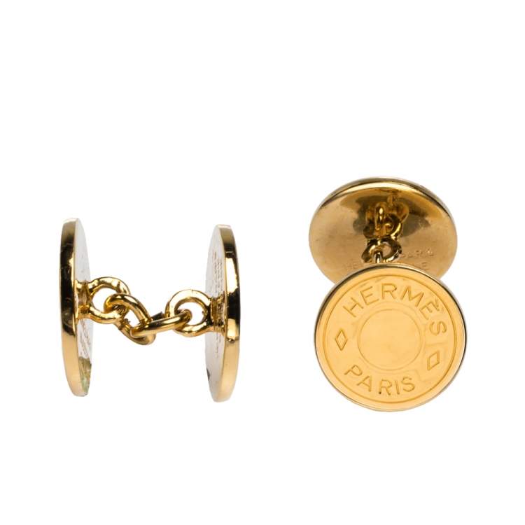 Cufflinks Louis Vuitton Gold In Gold Plated