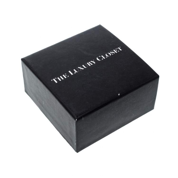 Pre Owned Hermes Goliath Noir Braided Leather Palladium Plated Bracelet