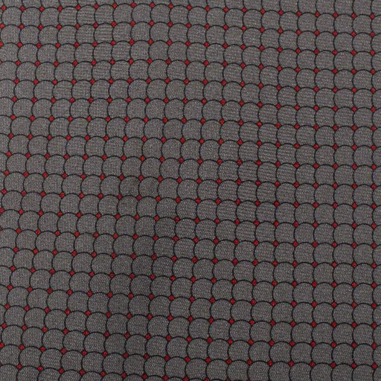 Pre Owned Hermes Grey Navigator Print Silk Tie